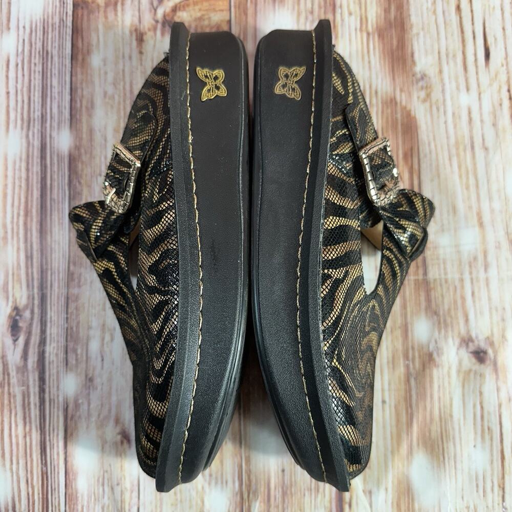 Alegria Classic SAFARI Size EU 40 US 9.5-10 Leather Mule Clogs Wedge Shoes Slide - Picture 7 of 10